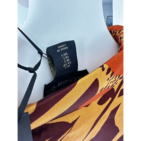 HOUSE OF HARLOW  1960 lounge Satin Leisure Short Set RICH FALL COLORS  sz Small - Picture 7 of 11